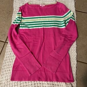 Lilly Pulitzer Boat neck pink striped Sweater M